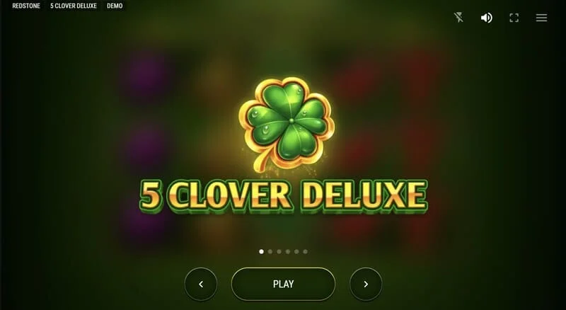 5 Clover Deluxe - κύριο μενού